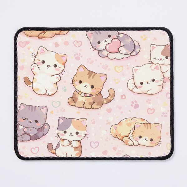 Item preview, Cute Kawaii Cat Pattern – Pastel Cats Aesthetic Design designed and sold by StickerMoodLab.