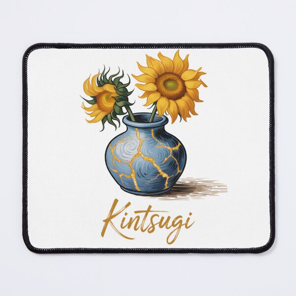 Item preview, Kintsugi Sunflower Vase – Broken but Beautiful Japanese Art designed and sold by ArcticFoxStudio.