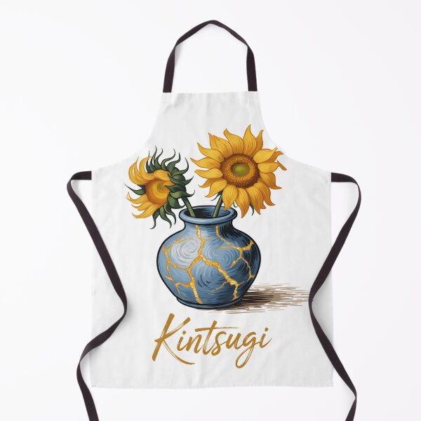 Item preview, Kintsugi Sunflower Vase – Broken but Beautiful Japanese Art designed and sold by ArcticFoxStudio.