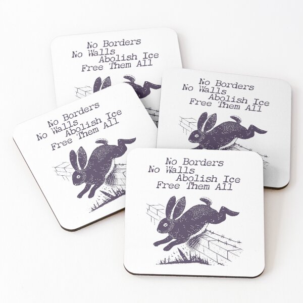 Item preview, Bunny No Borders No Walls Abolish Ice Free Them All, migration liberation, Minneapolis protest designed and sold by borenclolahroy.
