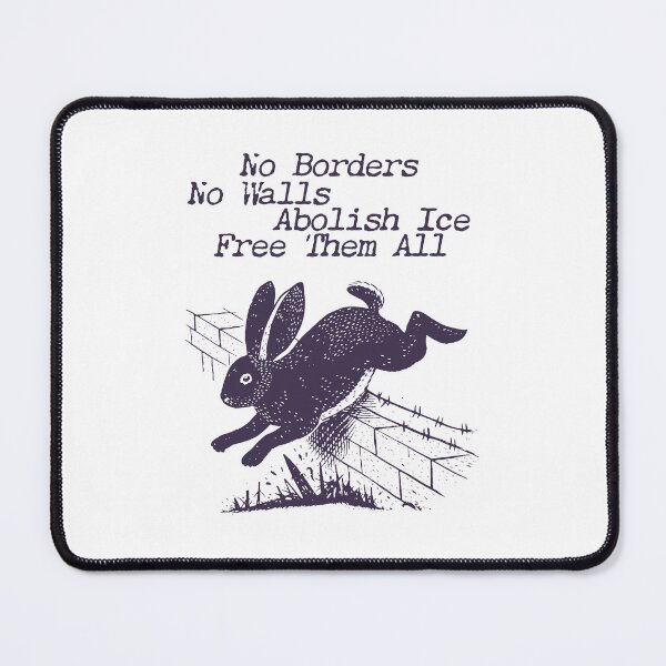 Item preview, Bunny No Borders No Walls Abolish Ice Free Them All, migration liberation, Minneapolis protest designed and sold by borenclolahroy.