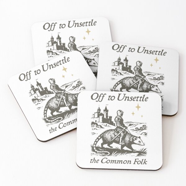Item preview, Retro Funny Meme, Knight Opossum, Off to Unsettle the Common Folk designed and sold by borenclolahroy.
