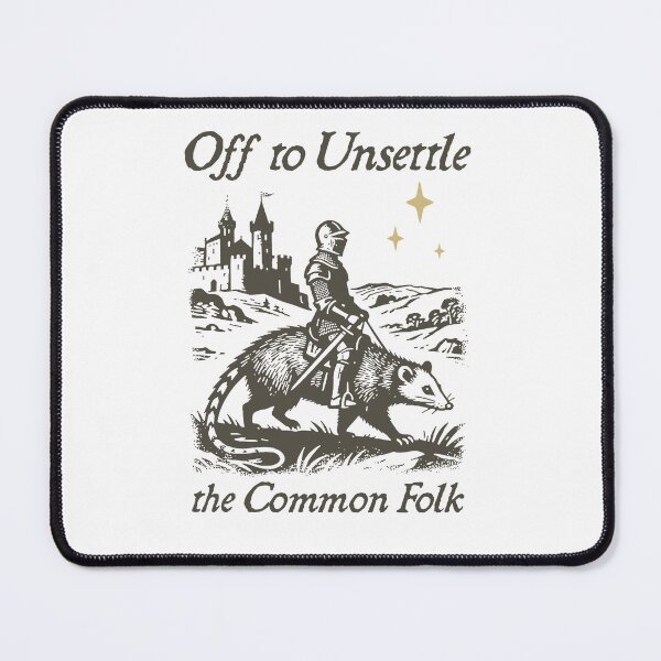 Item preview, Retro Funny Meme, Knight Opossum, Off to Unsettle the Common Folk designed and sold by borenclolahroy.