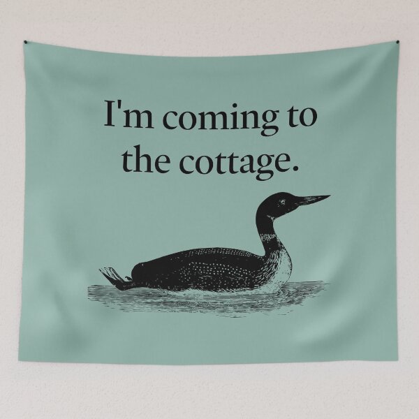 Item preview, Heated Rivalry Loon Graphic - 'I'm coming to the cottage" designed and sold by Elliot Edits Australia.