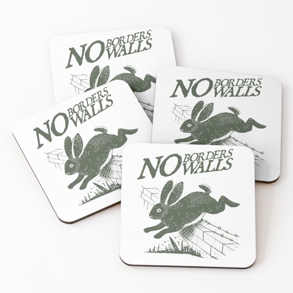 Item preview, No borders no walls bunny, socialist, leftist, abolish ice, anarchist designed and sold by borenclolahroy.