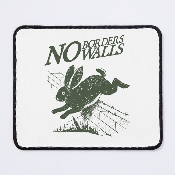 Item preview, No borders no walls bunny, socialist, leftist, abolish ice, anarchist designed and sold by borenclolahroy.