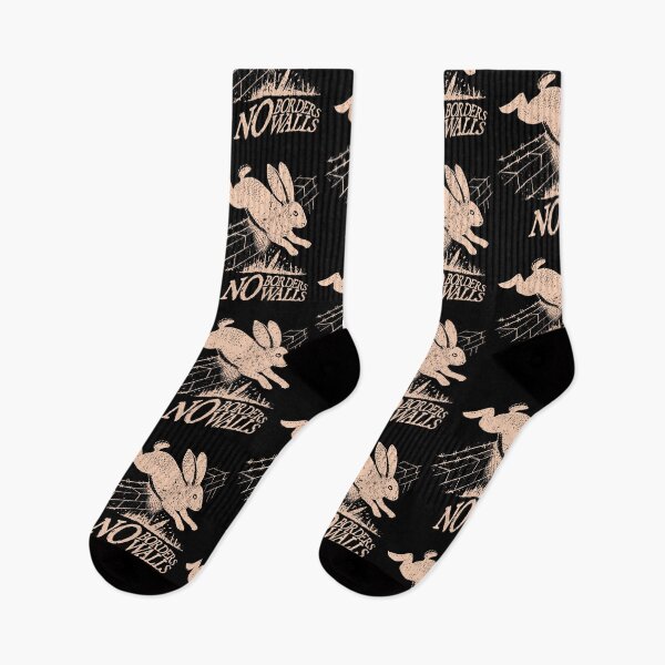 Item preview, No borders no walls bunny, socialist, leftist, abolish ice, anarchist designed and sold by borenclolahroy.
