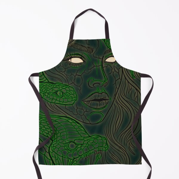 Item preview, Neon Medusa Snake Goddess – Dark Feminine Mythology Tattoo Style Art designed and sold by sososweett.