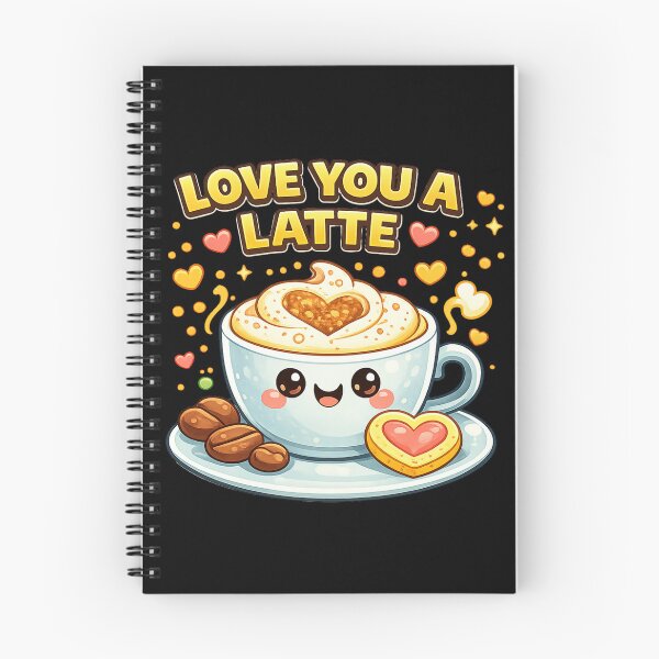 Item preview, Love You A Latte Cute Coffee Pun designed and sold by Papier Atelier Art.