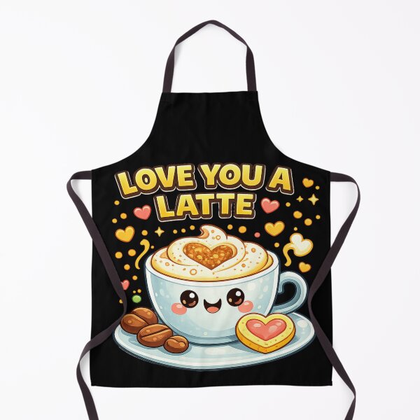 Item preview, Love You A Latte Cute Coffee Pun designed and sold by Papier Atelier Art.
