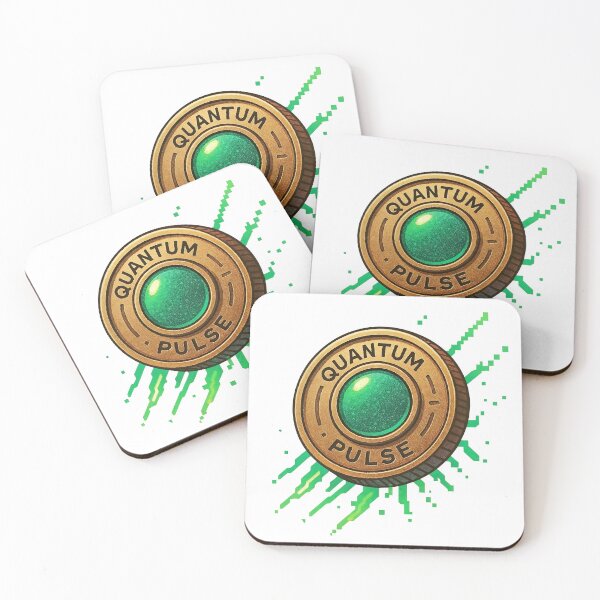 Item preview, Quantum pulse technology concept with gold and green design designed and sold by Creative88Art.