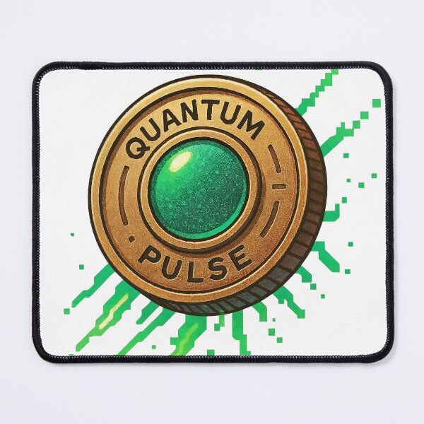 Item preview, Quantum pulse technology concept with gold and green design designed and sold by Creative88Art.