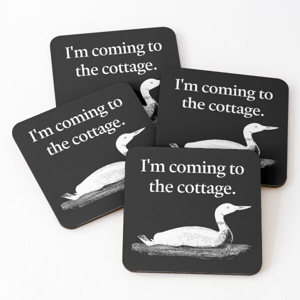 Item preview, Heated Rivalry Loon Graphic - 'I'm coming to the cottage" (White) designed and sold by Elliot Edits Australia.