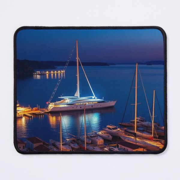 Item preview, Luxury Catamarans in Mediterranean Port at Sunset designed and sold by Vida e Arte.