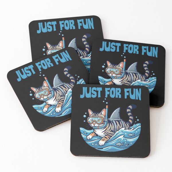 Item preview, Just for Fun Cat with Shark Fin designed and sold by ReneMM.