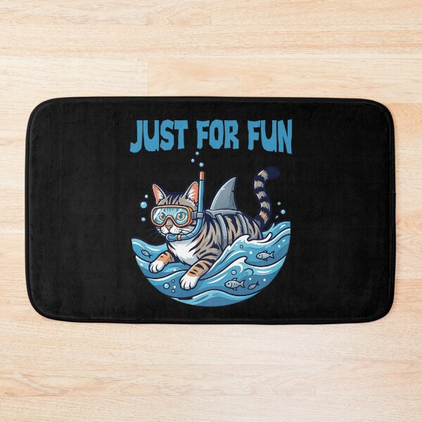 Item preview, Just for Fun Cat with Shark Fin designed and sold by ReneMM.