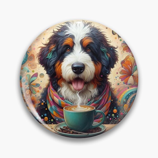Item preview, Bernedoodle Drinking Coffee designed and sold by The Coffee Critters.