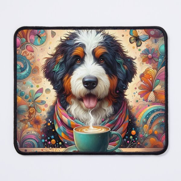 Item preview, Bernedoodle Drinking Coffee designed and sold by The Coffee Critters.