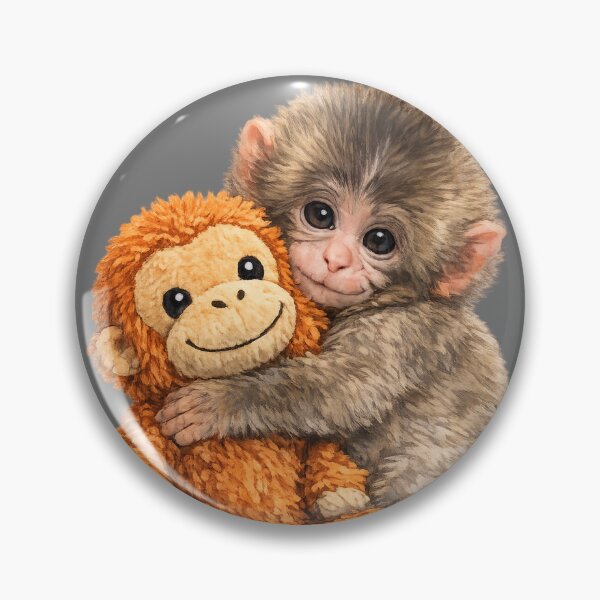 Item preview, Cute Punch hugging his monkey designed and sold by DibujandoPorfa.