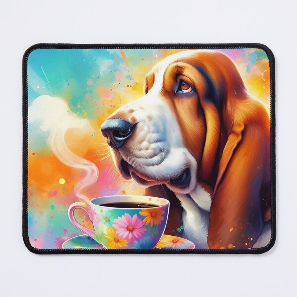 Item preview, Bassett Hound Drinking Coffee designed and sold by The Coffee Critters.