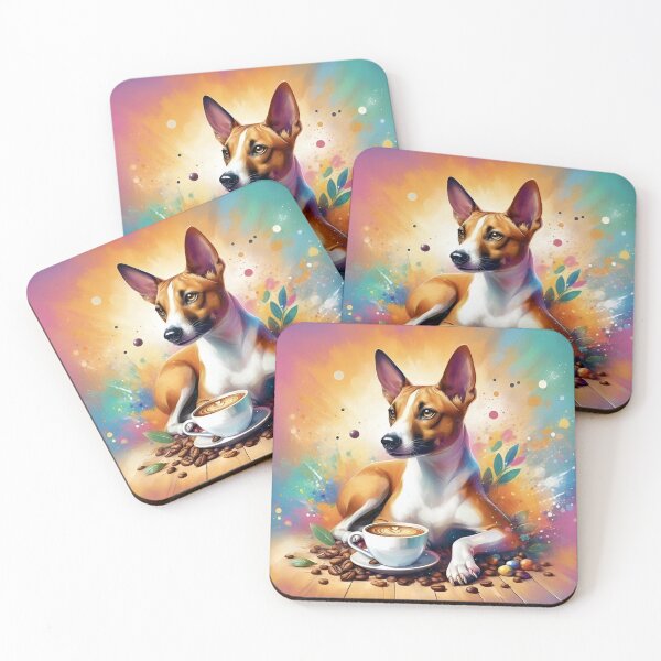 Item preview, Basenji Drinking Coffee designed and sold by The Coffee Critters.