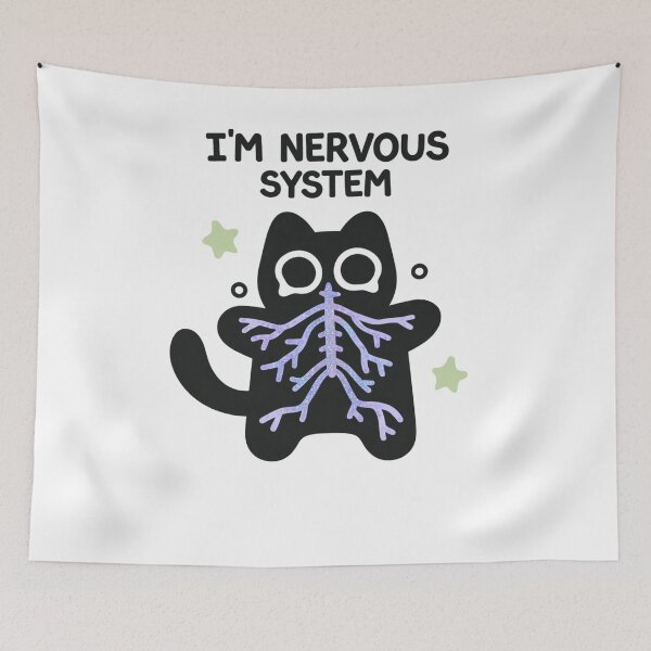Item preview, I’m Nervous System Cute Cat Kitten designed and sold by krystalRomanart.