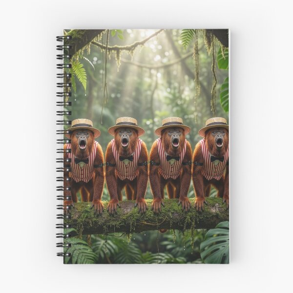 Item preview, Howler Monkey Barbershop Quartet designed and sold by Tridentulus.