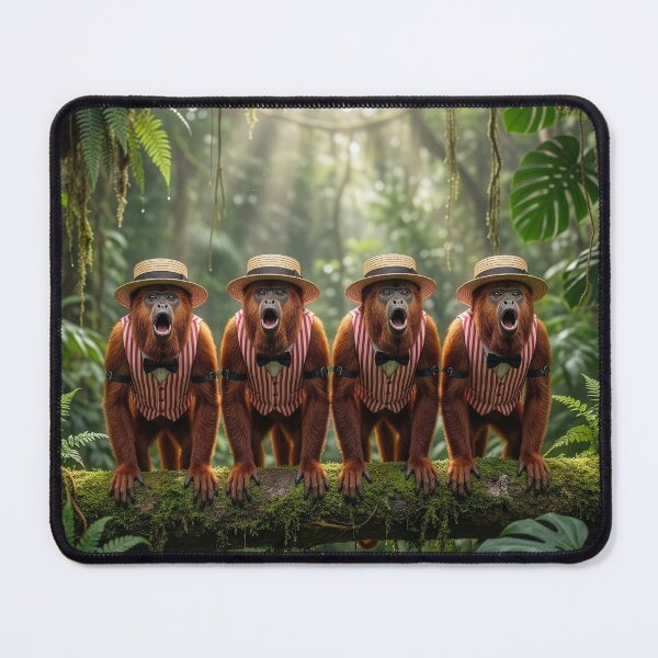 Item preview, Howler Monkey Barbershop Quartet designed and sold by Tridentulus.