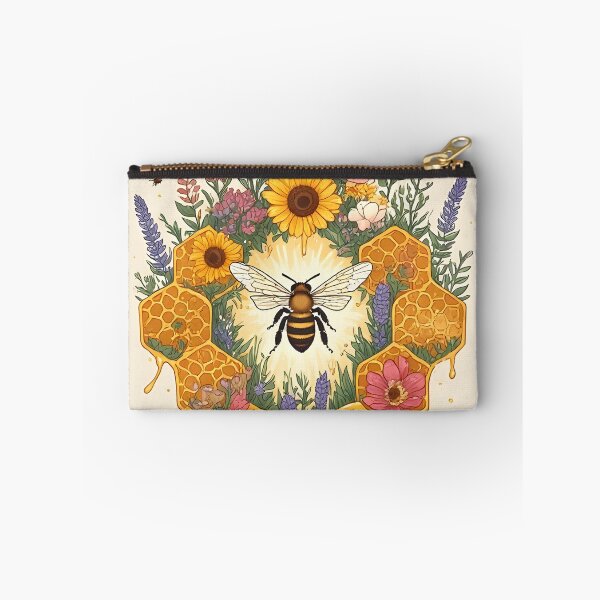 Item preview, Sweet Floral Honeycomb Bee Art for Bee Lovers designed and sold by owi-art.