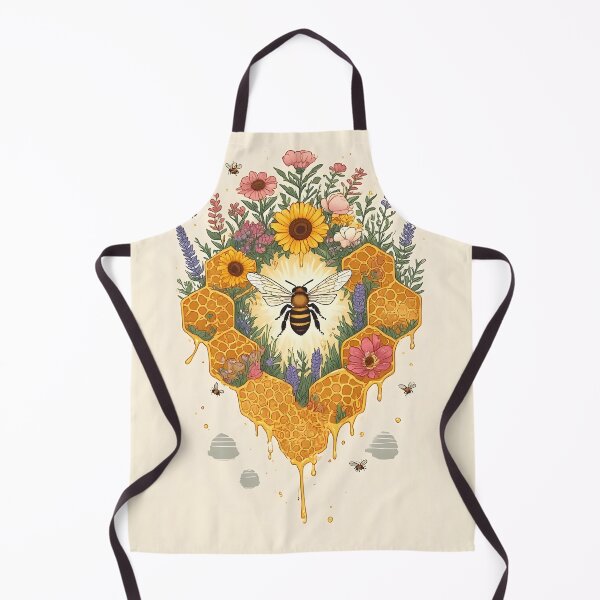 Item preview, Sweet Floral Honeycomb Bee Art for Bee Lovers designed and sold by owi-art.