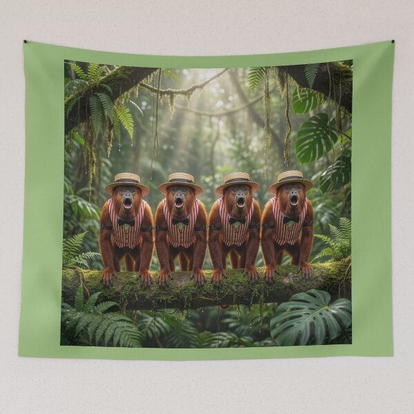 Item preview, Howler Monkey Barbershop Quartet designed and sold by Tridentulus.