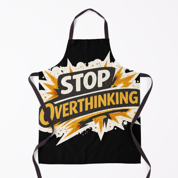 Item preview, Stop Overthinking Motivational Quote Sticker – Mental Health Mindset Design designed and sold by MasterPiece.