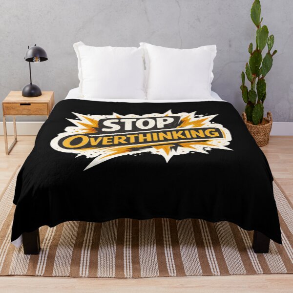 Item preview, Stop Overthinking Motivational Quote Sticker – Mental Health Mindset Design designed and sold by MasterPiece.