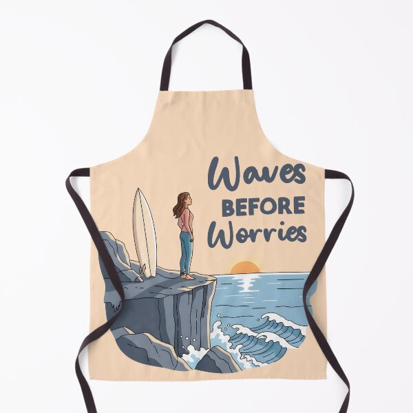 Item preview, Waves Before Worries – Surfer Girl Watching the Sunset designed and sold by Sea Gem.