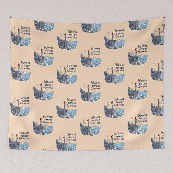 Item preview, Waves Before Worries – Surfer Girl Watching the Sunset designed and sold by Sea Gem.
