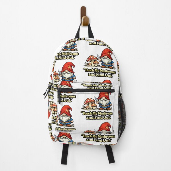 Item preview, Touch My Mushrooms and Find Out Funny Sassy Gnome Cartoon Illustration designed and sold by Moriarty's Digital Visions.