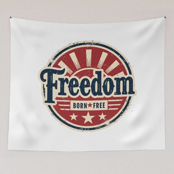 Item preview, Freedom Born Free Shirt – Vintage Distressed Patriotic 4th of July Design designed and sold by relso.
