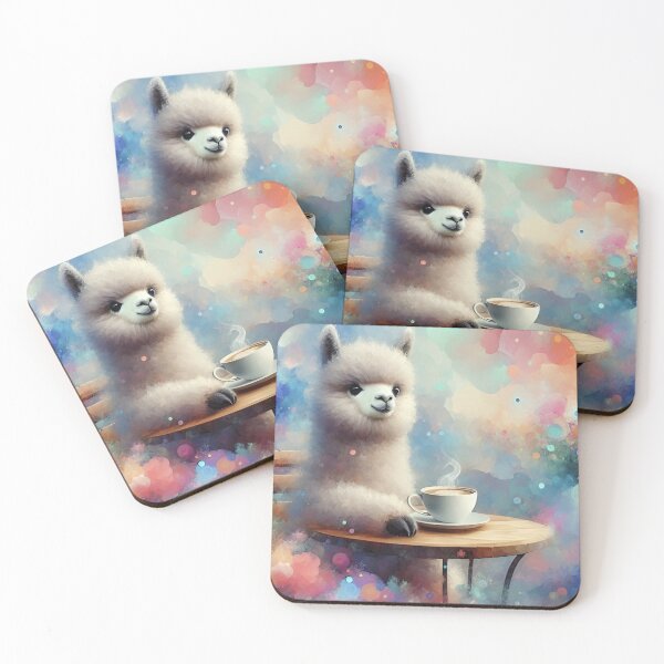 Item preview, Alpaca drinking coffee designed and sold by The Coffee Critters.