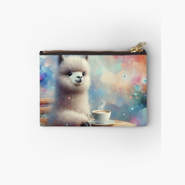 Item preview, Alpaca drinking coffee designed and sold by The Coffee Critters.