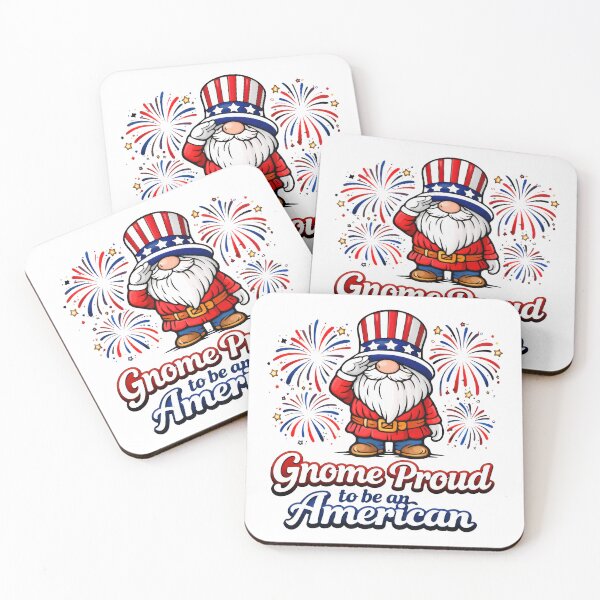 Item preview, Gnome Proud to Be an American Patriotic Gnome Fireworks Illustration designed and sold by Moriarty's Digital Visions.