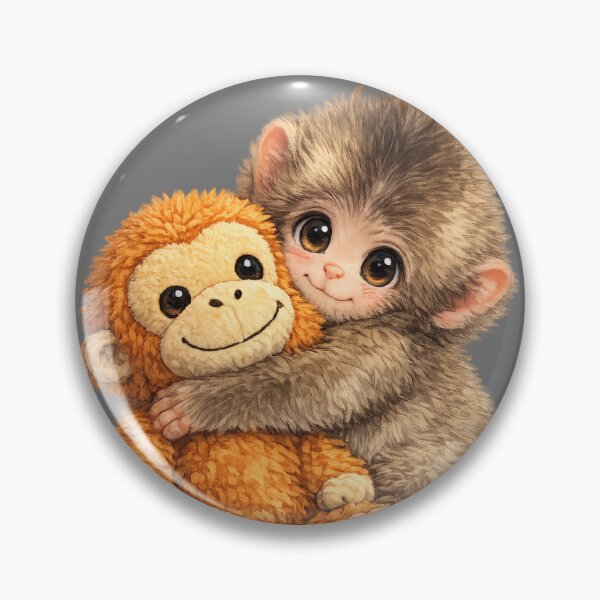 Item preview, Punch the Monkey Hugging His Plush designed and sold by DibujandoPorfa.