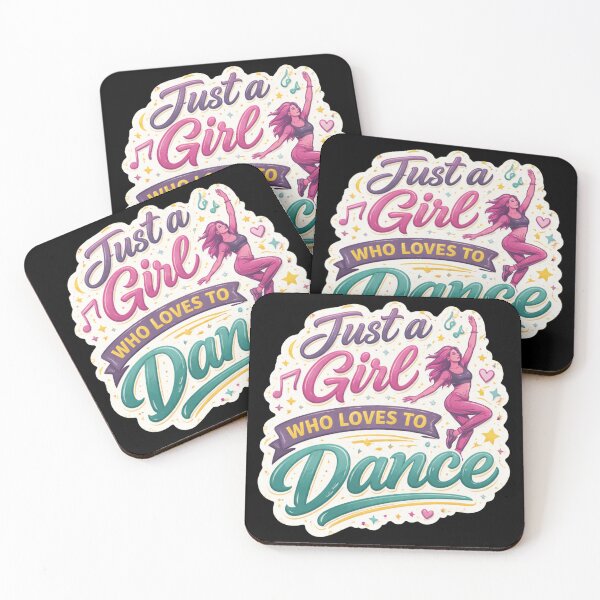 Item preview, Just a Girl Who Loves to Dance Sticker – Cute Dance Lover Vinyl Sticker designed and sold by MasterPiece.