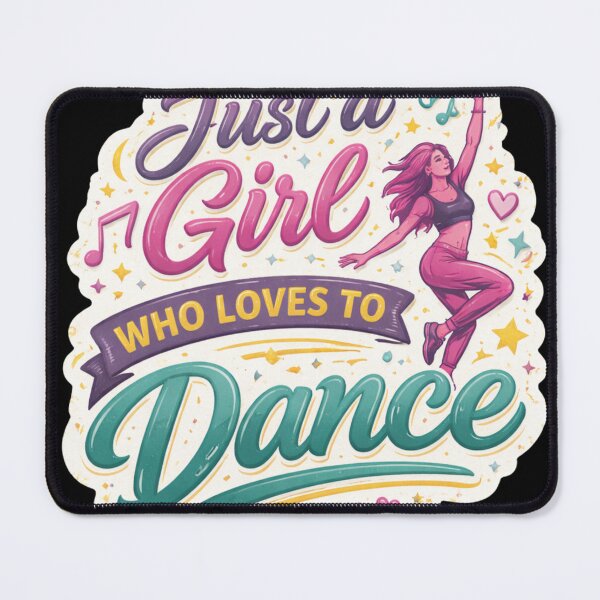Item preview, Just a Girl Who Loves to Dance Sticker – Cute Dance Lover Vinyl Sticker designed and sold by MasterPiece.