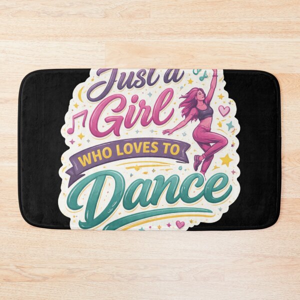 Item preview, Just a Girl Who Loves to Dance Sticker – Cute Dance Lover Vinyl Sticker designed and sold by MasterPiece.