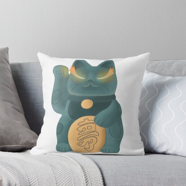 Item preview, The Stone Guardian: Jade Cat with Eyes of Fire designed and sold by Sawsena.
