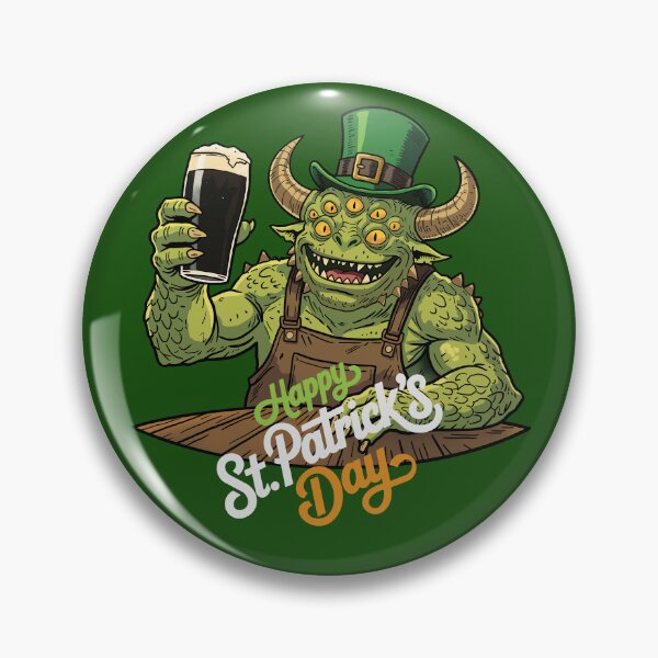 Item preview, Happy St. Patrick’s Day Monster – Funny Irish Beer Pub Creature designed and sold by CARPIO Creations.