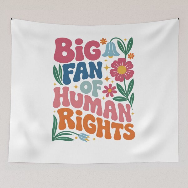 Item preview, Big Fan Of Human Rights Floral designed and sold by krystalRomanart.