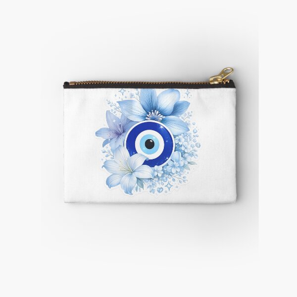 Item preview, Blue Evil Eye Floral Protection Symbol – Nazar Aesthetic Design designed and sold by Aura.Creative.