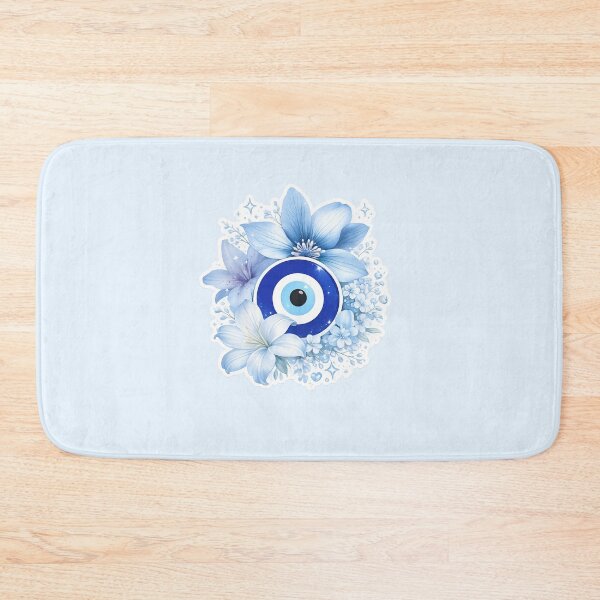 Item preview, Blue Evil Eye Floral Protection Symbol – Nazar Aesthetic Design designed and sold by Aura.Creative.