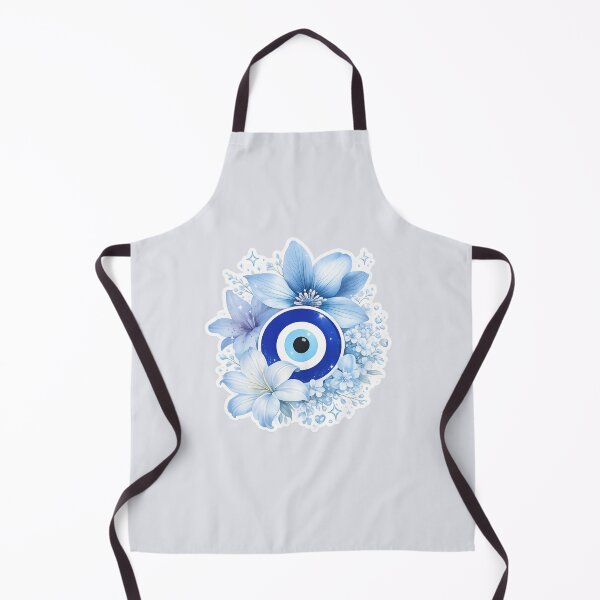 Item preview, Blue Evil Eye Floral Protection Symbol – Nazar Aesthetic Design designed and sold by Aura.Creative.